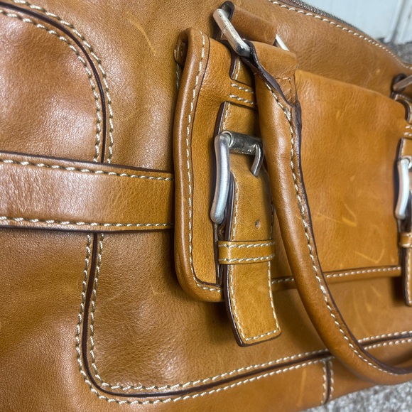 Michael Kors Vintage Tan Leather Satchel shoulder bag - Picture 8 of 11